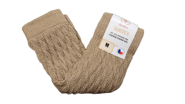 Beige merino wool leggings