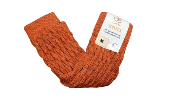 Orange merino wool leggings