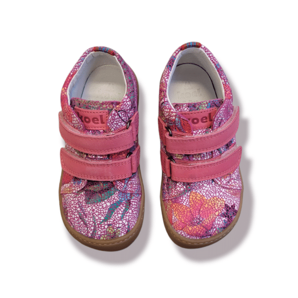 Koel4Kids Danny Fantasy Fuchsia Flower barefoot shoes