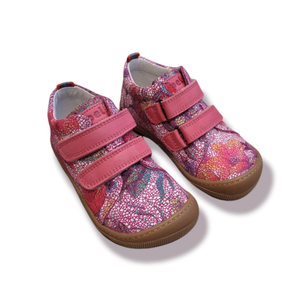 Koel4Kids Danny Fantasy Fuchsia Flower barefoot shoes