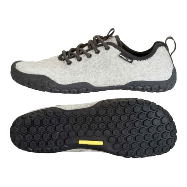 Ballop Corso Wool Light Gray barefoot shoes