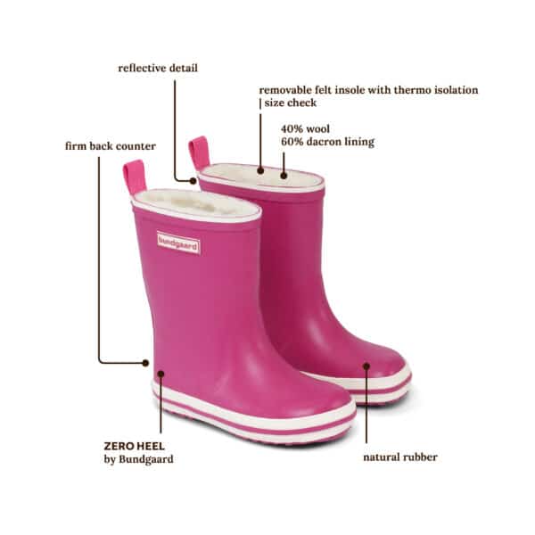 Bundgaard Classic Rubber Boot Winter Raspberry