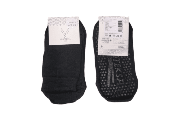 Wool socks with anti-slip sole