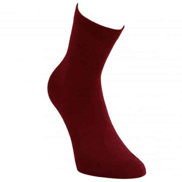 Socks with anti-slip sole, burgundy, Vegatexsa