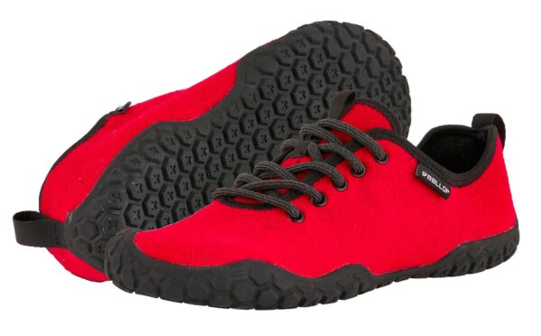 Ballop Corso Red woolbarefoot shoes