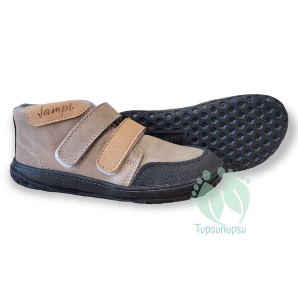 Jampi Kids Ella Taupe barefoot shoes