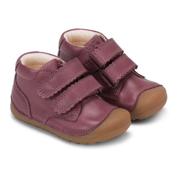 Bundgaard Petit Velcro Blonde Dark Rose barefoot shoes